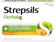 Strespils Herbal  o smaku miodu, melisy i propolisu